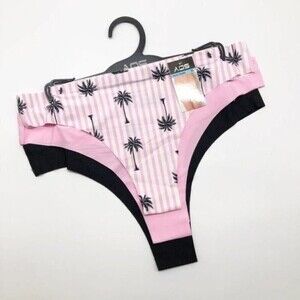 AQS Assorted Seamless Thong Panties 3 Pack